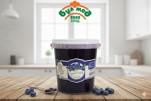 Булмед Сладко от Боровинки 1 кг – Традиционен Вкус в Удобна PVC Кофичка