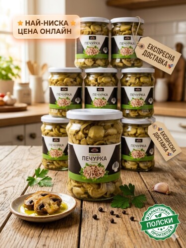 Стек Рязани Гъби Печурка (8 броя х 480 гр) – Премиум качество от Полша